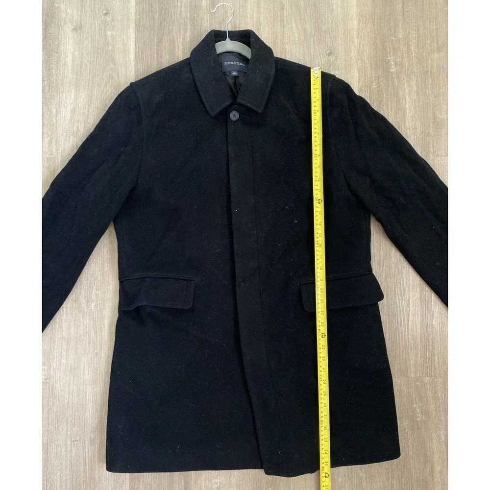 Banana Republic Italian Wool Cashmere Top Coat M XL Slow Fashion Academia Preppy